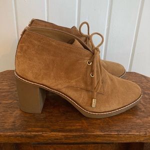 Tory Burch leather fur lined heeled bootie